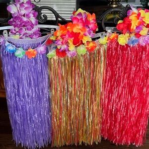 Hula skirts with accessories